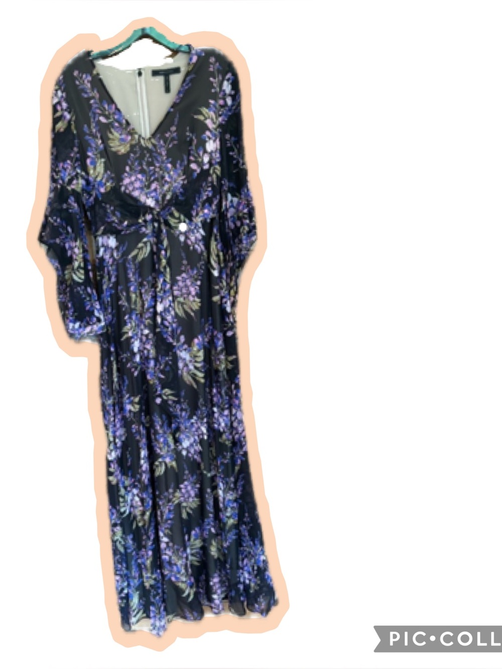 Pink and Purple Floral Maxi Dress